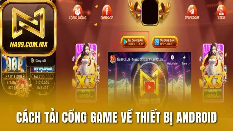 Cách tải cổng game về thiết bị Android