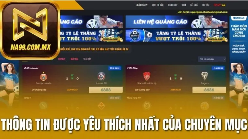 Thông tin được yêu thích nhất của chuyên mục